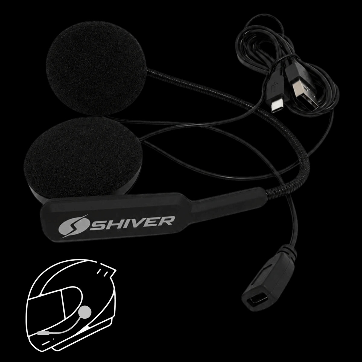 Fone de Ouvido S6 com Microfone para Capacete Moto Interno